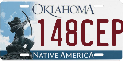 OK license plate 148CEP