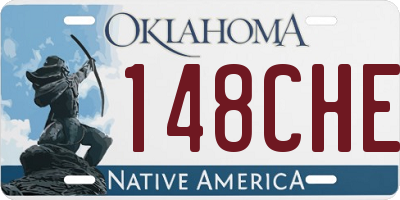 OK license plate 148CHE