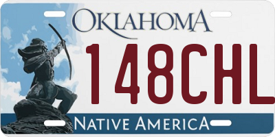 OK license plate 148CHL