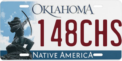 OK license plate 148CHS