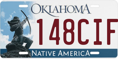 OK license plate 148CIF
