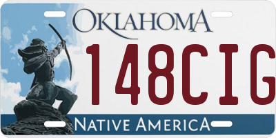 OK license plate 148CIG