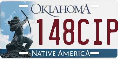 OK license plate 148CIP