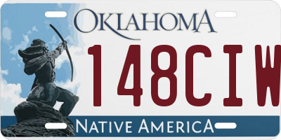 OK license plate 148CIW