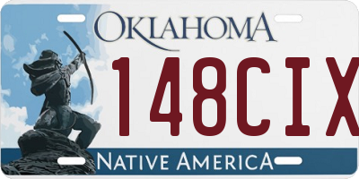 OK license plate 148CIX