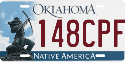 OK license plate 148CPF