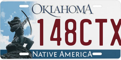 OK license plate 148CTX