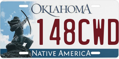 OK license plate 148CWD