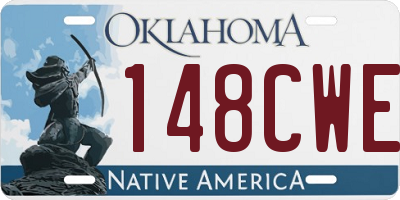 OK license plate 148CWE