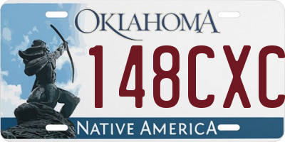 OK license plate 148CXC