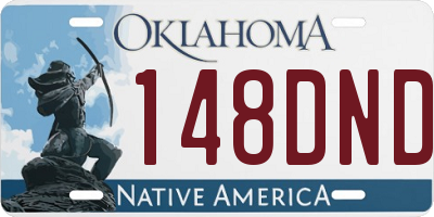 OK license plate 148DND