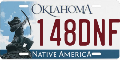 OK license plate 148DNF