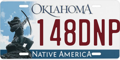 OK license plate 148DNP