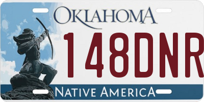 OK license plate 148DNR