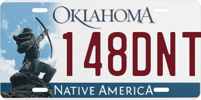 OK license plate 148DNT