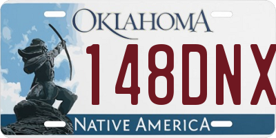 OK license plate 148DNX
