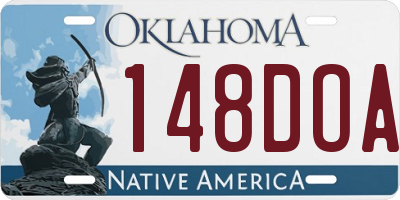 OK license plate 148DOA