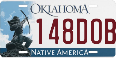 OK license plate 148DOB