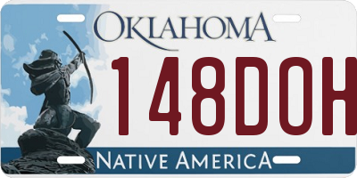 OK license plate 148DOH