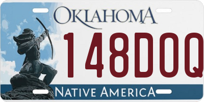 OK license plate 148DOQ