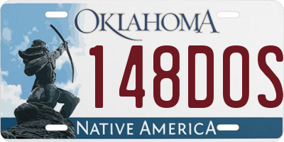 OK license plate 148DOS