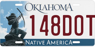 OK license plate 148DOT