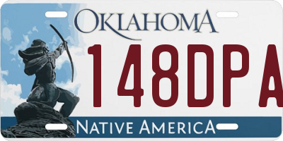 OK license plate 148DPA