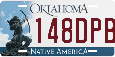 OK license plate 148DPB