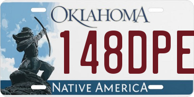 OK license plate 148DPE
