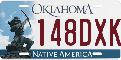 OK license plate 148DXK