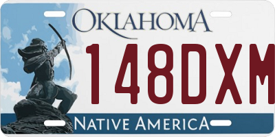 OK license plate 148DXM