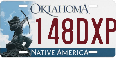 OK license plate 148DXP
