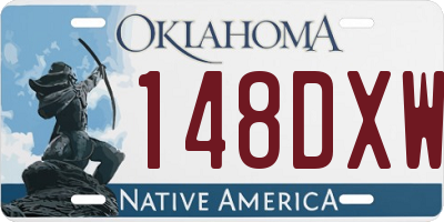 OK license plate 148DXW