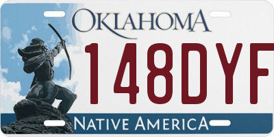 OK license plate 148DYF