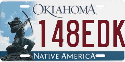 OK license plate 148EDK