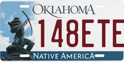OK license plate 148ETE