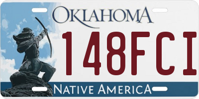 OK license plate 148FCI