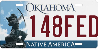 OK license plate 148FED