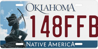 OK license plate 148FFB