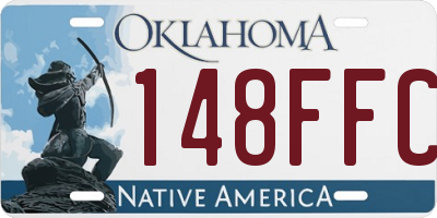 OK license plate 148FFC