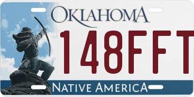OK license plate 148FFT