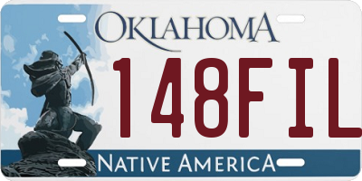 OK license plate 148FIL