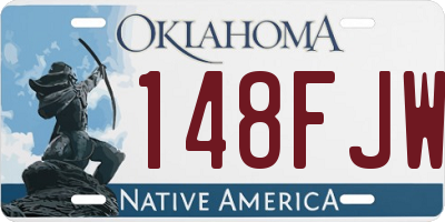 OK license plate 148FJW