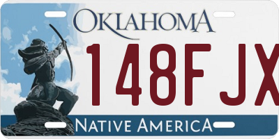 OK license plate 148FJX