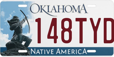 OK license plate 148TYD