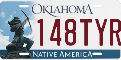 OK license plate 148TYR