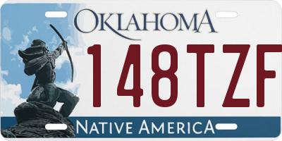 OK license plate 148TZF