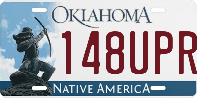 OK license plate 148UPR