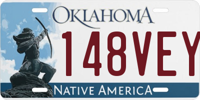 OK license plate 148VEY