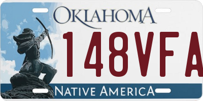 OK license plate 148VFA